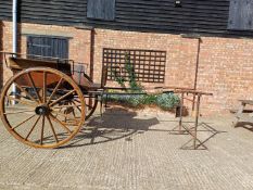 COUNTRY CART by Thackwray and Musgraves to suit 15 to 16hh. In varnished natural wood, with drop