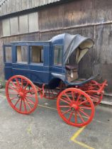 PRIVATE OMNIBUS to suit a single or pair. Painted dark blue on a red undercarriage with 46" and