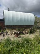 OPEN LOT WAGON built in 1925. Painted in traditional colours of burgundy with yellow and blue