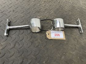 Pair of white metal lamp brackets. This lot carries VAT.