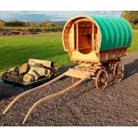 OPEN LOT newly built to suit a Shetland/small pony. Finished in varnished natural wood, with