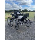 PRESENTATION PHAETON to suit 16hh single or pair. In a black powder coated finish lined in white,