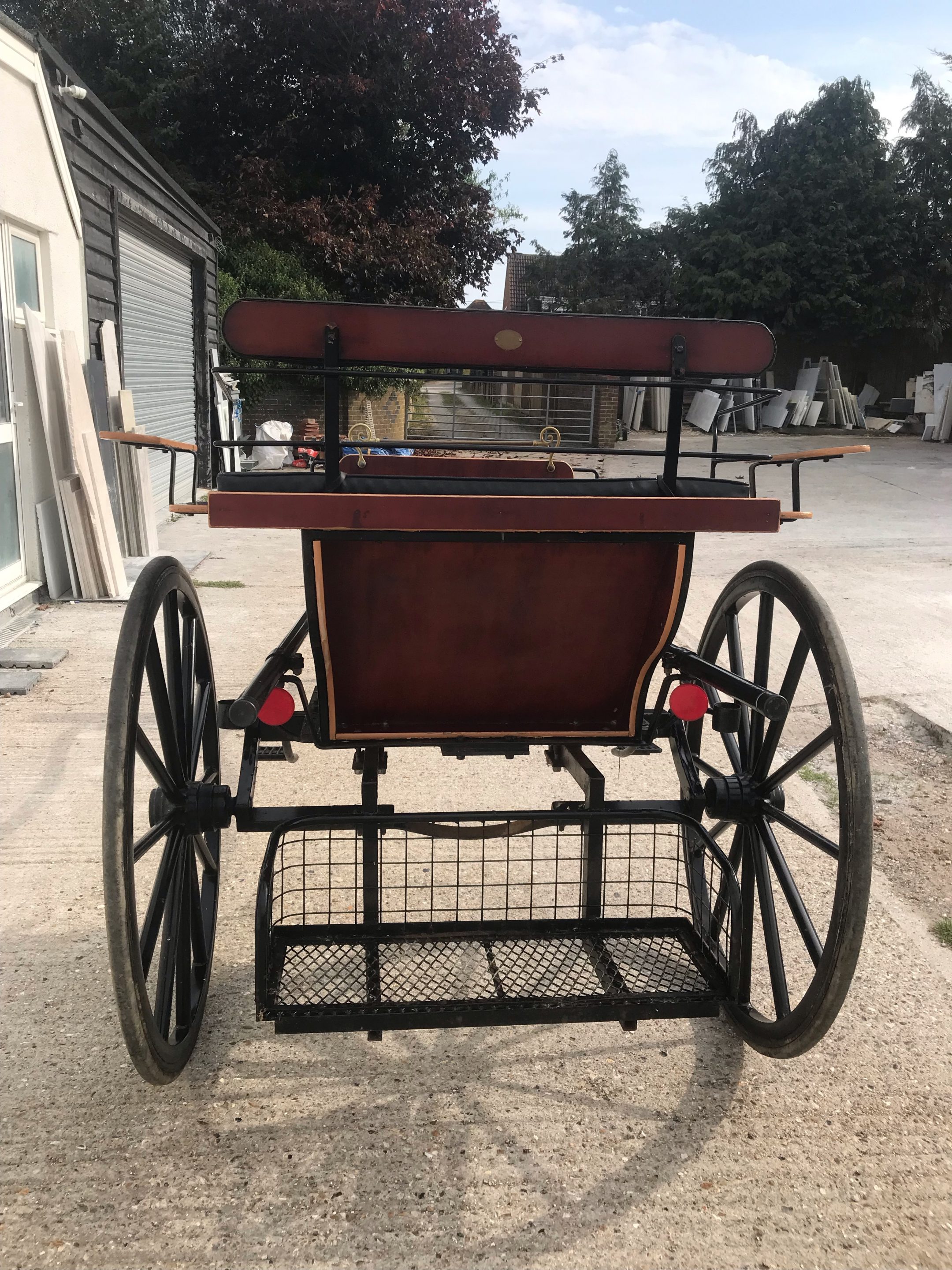 BENNINGTON BACK STEP BUGGY built by Artistic Iron Works of Bennington in 1993 to suit 14.2hh single. - Image 4 of 5