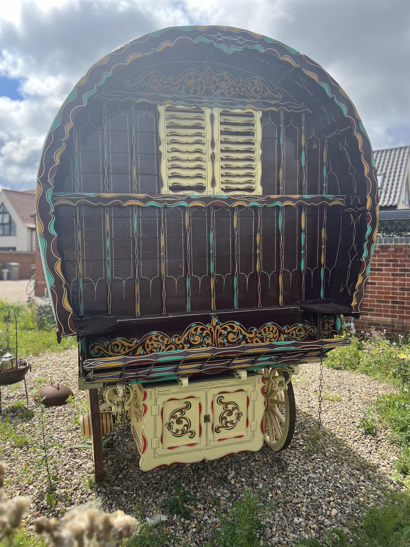 OPEN LOT WAGON built in 1925. Painted in traditional colours of burgundy with yellow and blue - Image 3 of 5