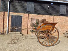 DOCTOR'S CART built on the Isle of Wight to suit 16hh. The bent sided body in varnished natural