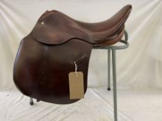 Brown leather GP saddle by R Slingo, 17 1/2"