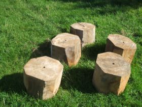 Five elm hub blanks approx 12" x 12"