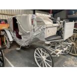 LANDAU built in Poland to suit 14.2hh pair. Painted white with black lining, white hoods, and red