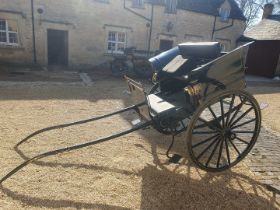 RALLI CAR built by Weston & Son of Cheltenham to suit 14.2hh. Painted dark blue with gold lining,