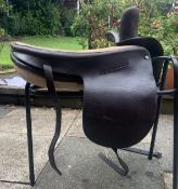 17" Barnsby side saddle with false suede seat.