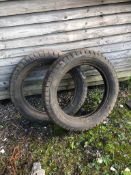 Pair of 19" tyres for artillery wheels