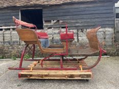 HORSE DRAWN SLEIGH built in Sweden in about 1880, to suit a single, pair or tandem. In varnished