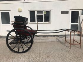 BENNINGTON BACK STEP BUGGY built by Artistic Iron Works of Bennington in 1993 to suit 14.2hh single.