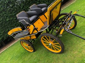 WAGONETTE built by Cumbria Carriages in 2008 to suit a single horse. Finished in saffron yellow