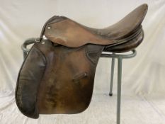 Brown leather GP saddle 17.5"