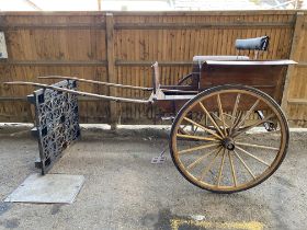 RALLI CAR built by J Pettit of Bury St Edmunds to suit 15hh. In varnished wood with drop