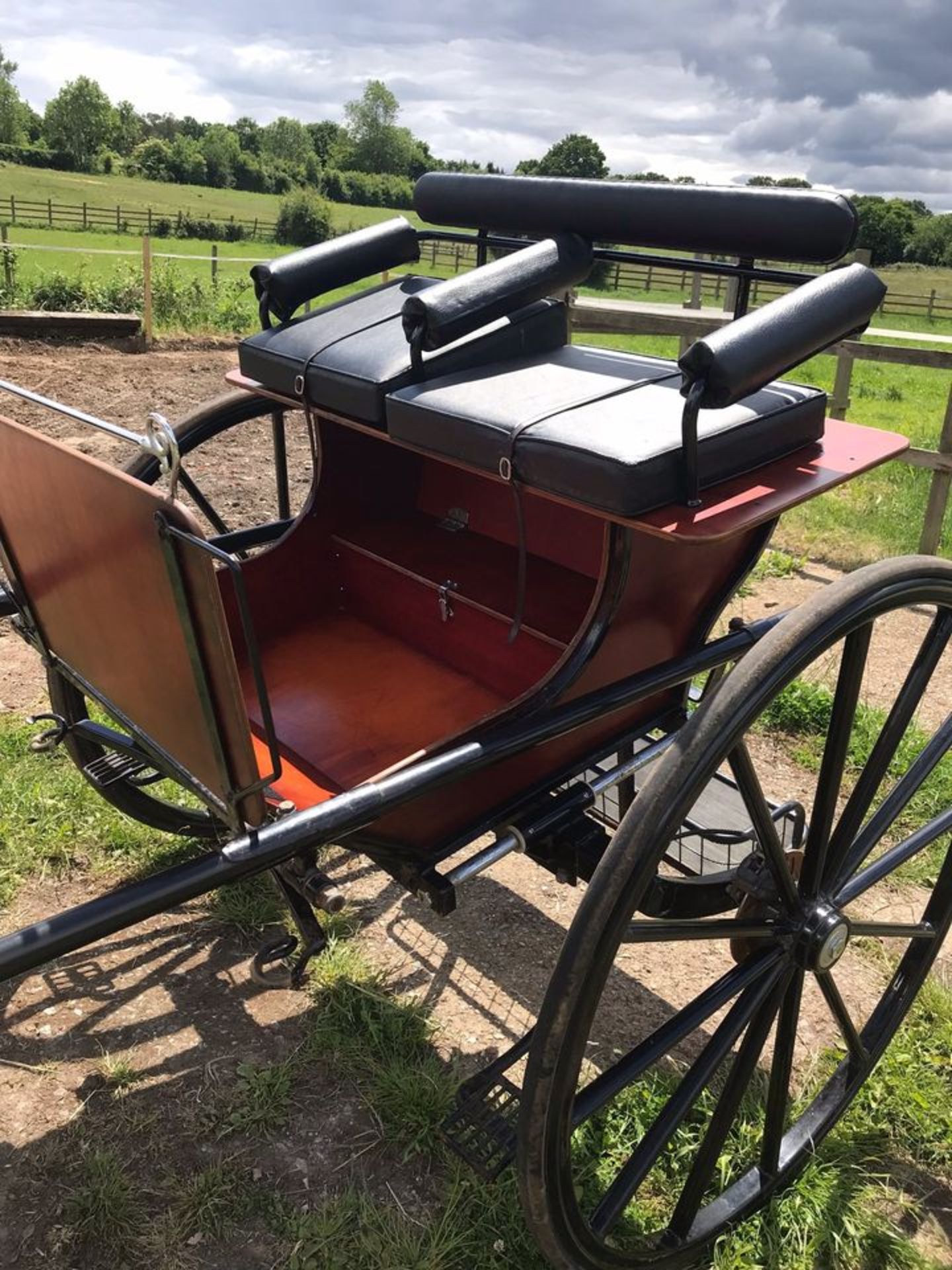 BENNINGTON BACK STEP BUGGY built by Artistic Iron Works of Bennington in 1995 to suit 15hh single. - Image 5 of 5