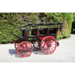 CHARABANC built by Deason of Windermere. Varnished panels with black painted frame, on red