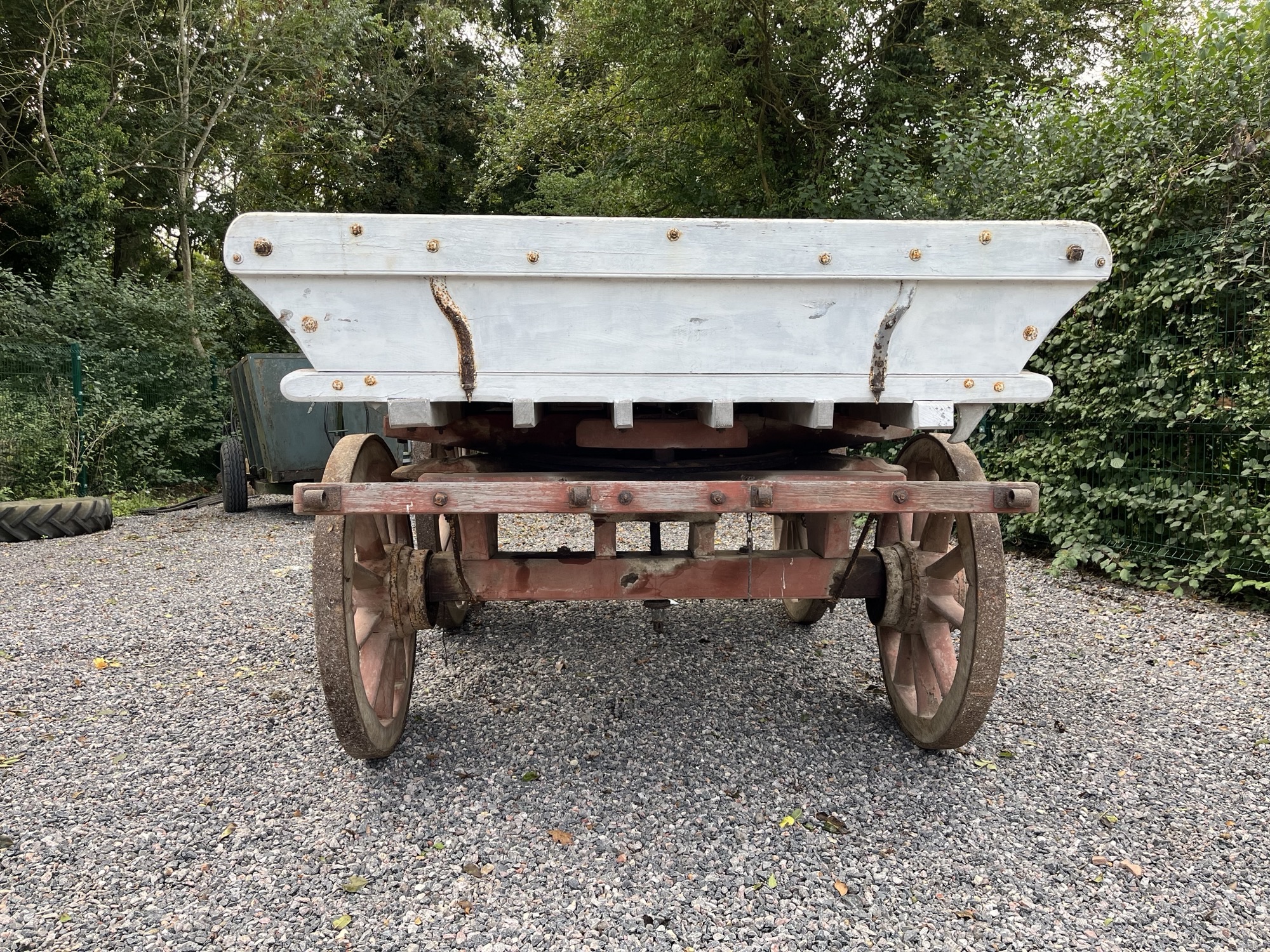 HARVEST WAGON in original condition, although the floor is in need of replacing; with rear rade - Image 3 of 14