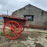 TWO WHEEL MARKET CART built in Gloucester in 1896 to suit a single horse. The white lined red and