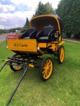 CANOPY CARRIAGE built by Cumbria Carriages in 2008 to suit a single horse. Painted saffron yellow