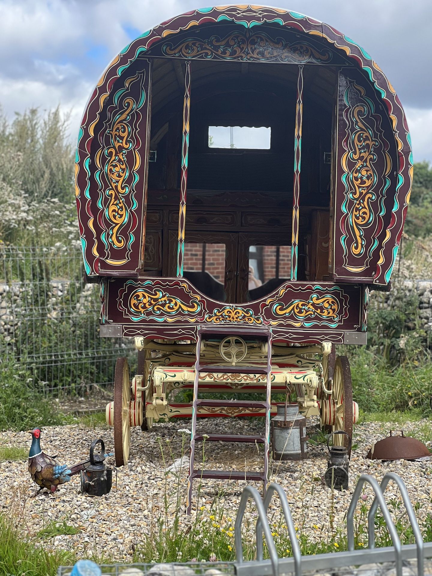 OPEN LOT WAGON built in 1925. Painted in traditional colours of burgundy with yellow and blue - Image 4 of 5