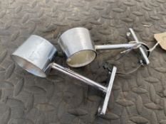 White metal lamp holders. This lot carries VAT.