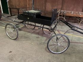 HACKNEY WAGON painted black, complete with shafts.