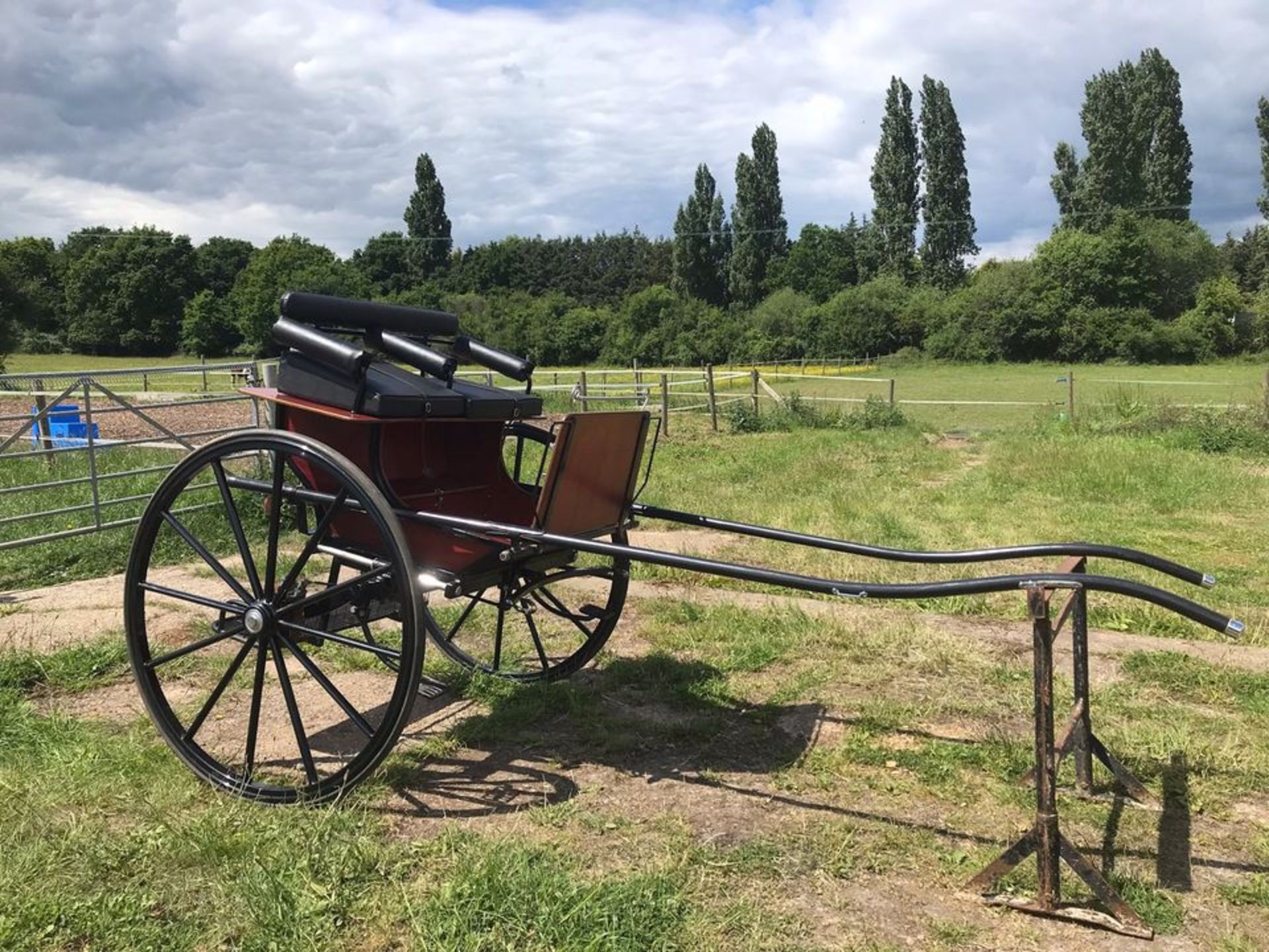 BENNINGTON BACK STEP BUGGY built by Artistic Iron Works of Bennington in 1995 to suit 15hh single.