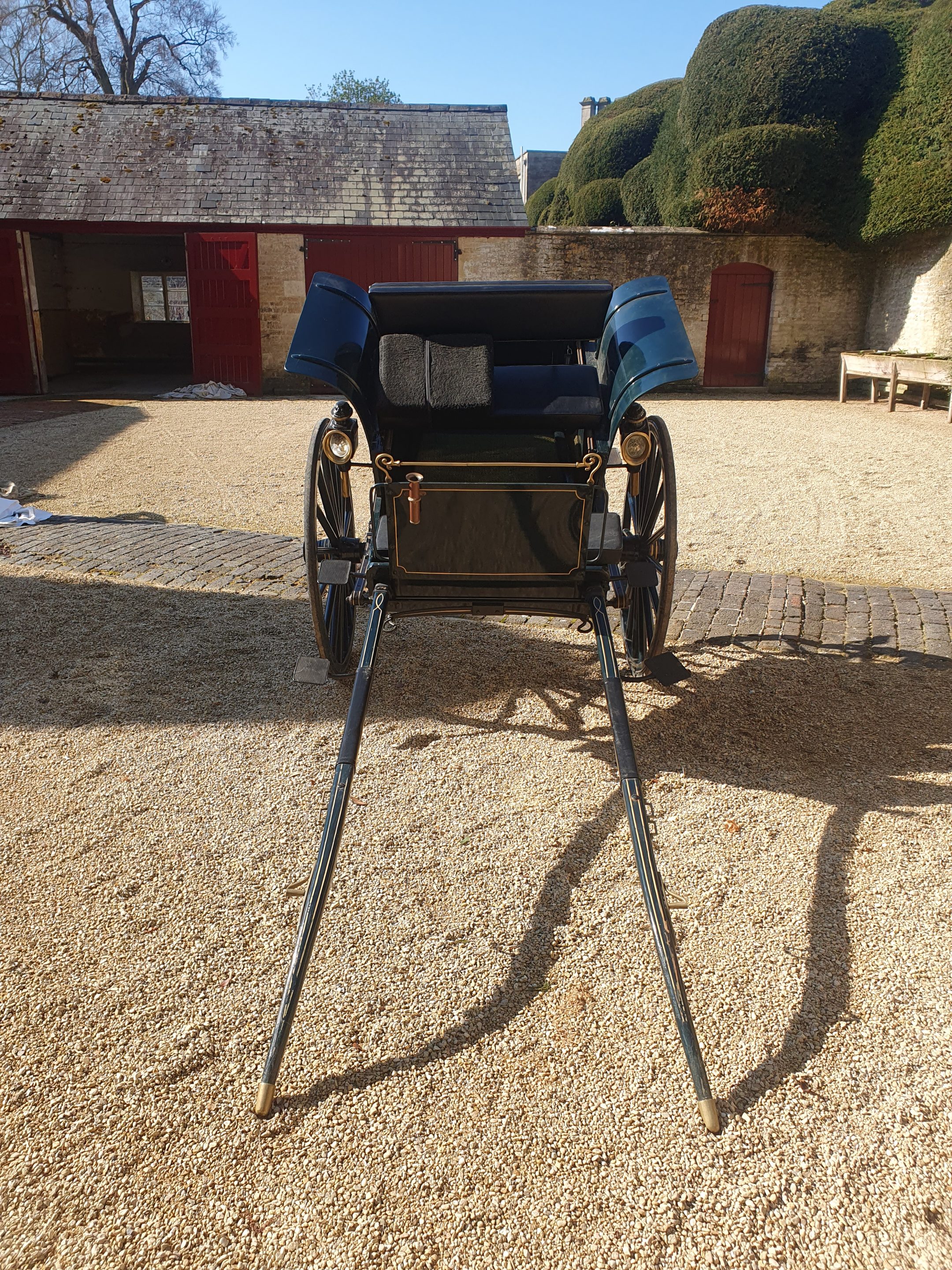 RALLI CAR built by Weston & Son of Cheltenham to suit 14.2hh. Painted dark blue with gold lining, - Image 3 of 4