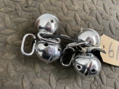 Four harness bells. This lot carries VAT