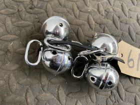 Four harness bells. This lot carries VAT