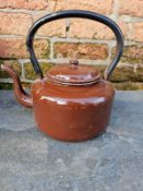 Brown enamel kettle