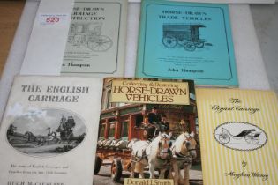 Five books relating to carriages and construction