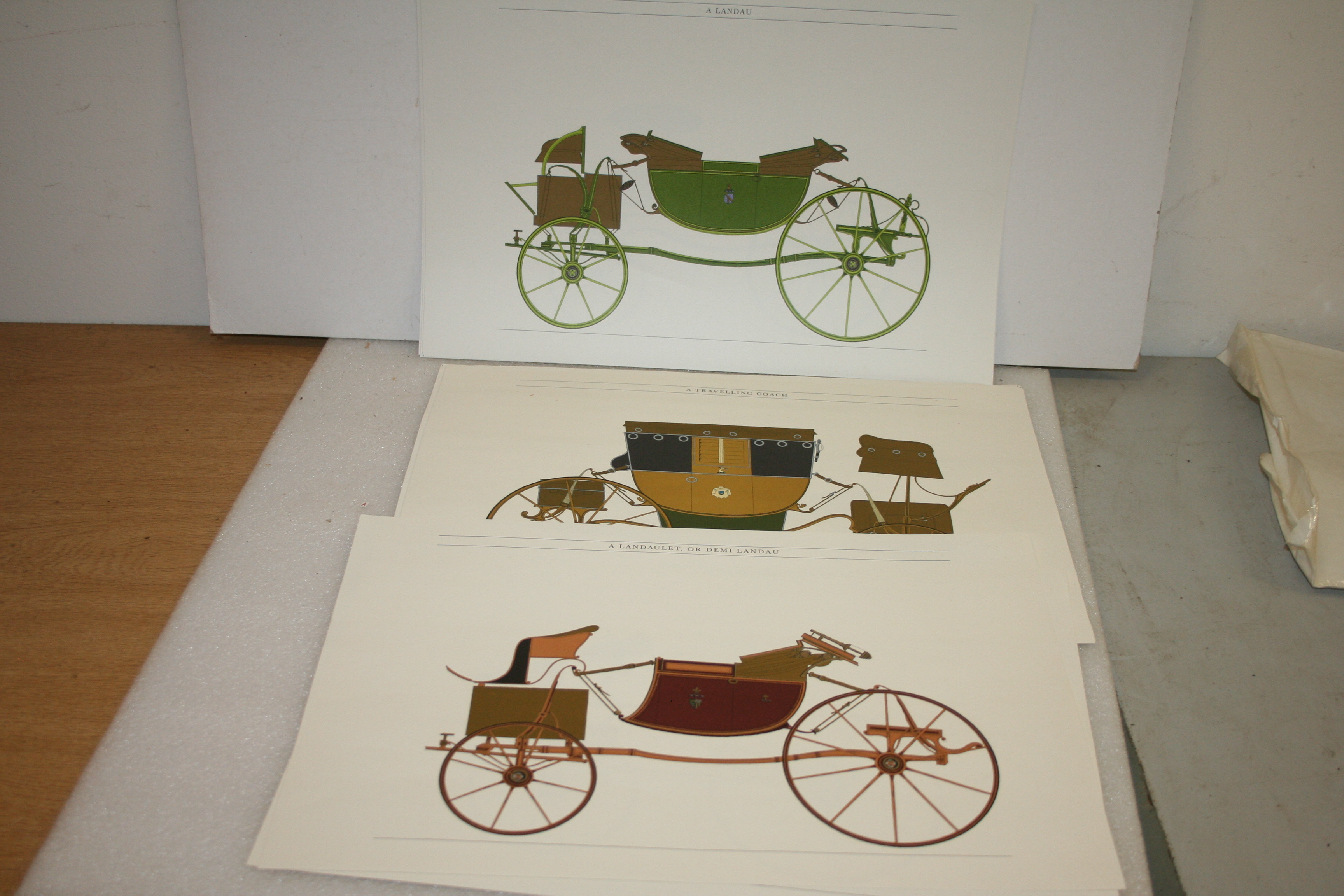 Set of 10 unframed carriage prints