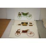 Set of 10 unframed carriage prints