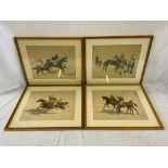 Set of 4 gilt framed and glazed prints of 19th century Racing scenes.