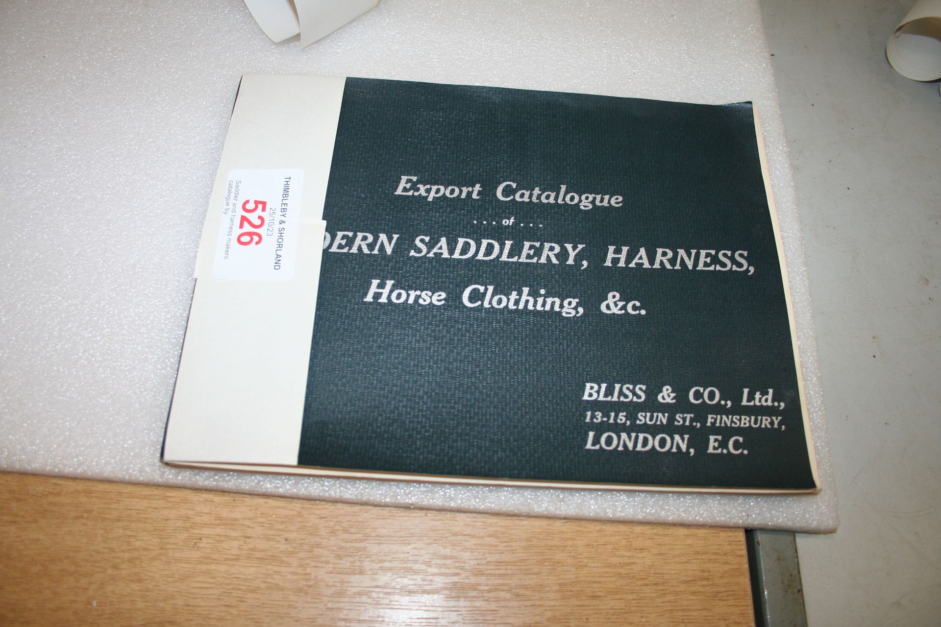 Saddler and harness makers catalogue by Bliss, London, 1910