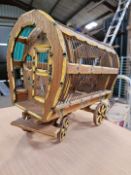 Gypsy wagon shape bird cage