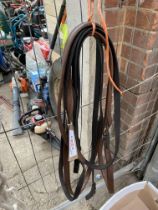 Pair of driving reins. This lot carries VAT.