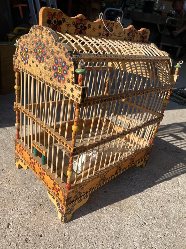 Decorated bird cage