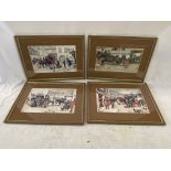 A set of four framed and glazed Dickens themed Ludovici coaching prints
