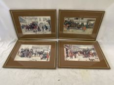 A set of four framed and glazed Dickens themed Ludovici coaching prints