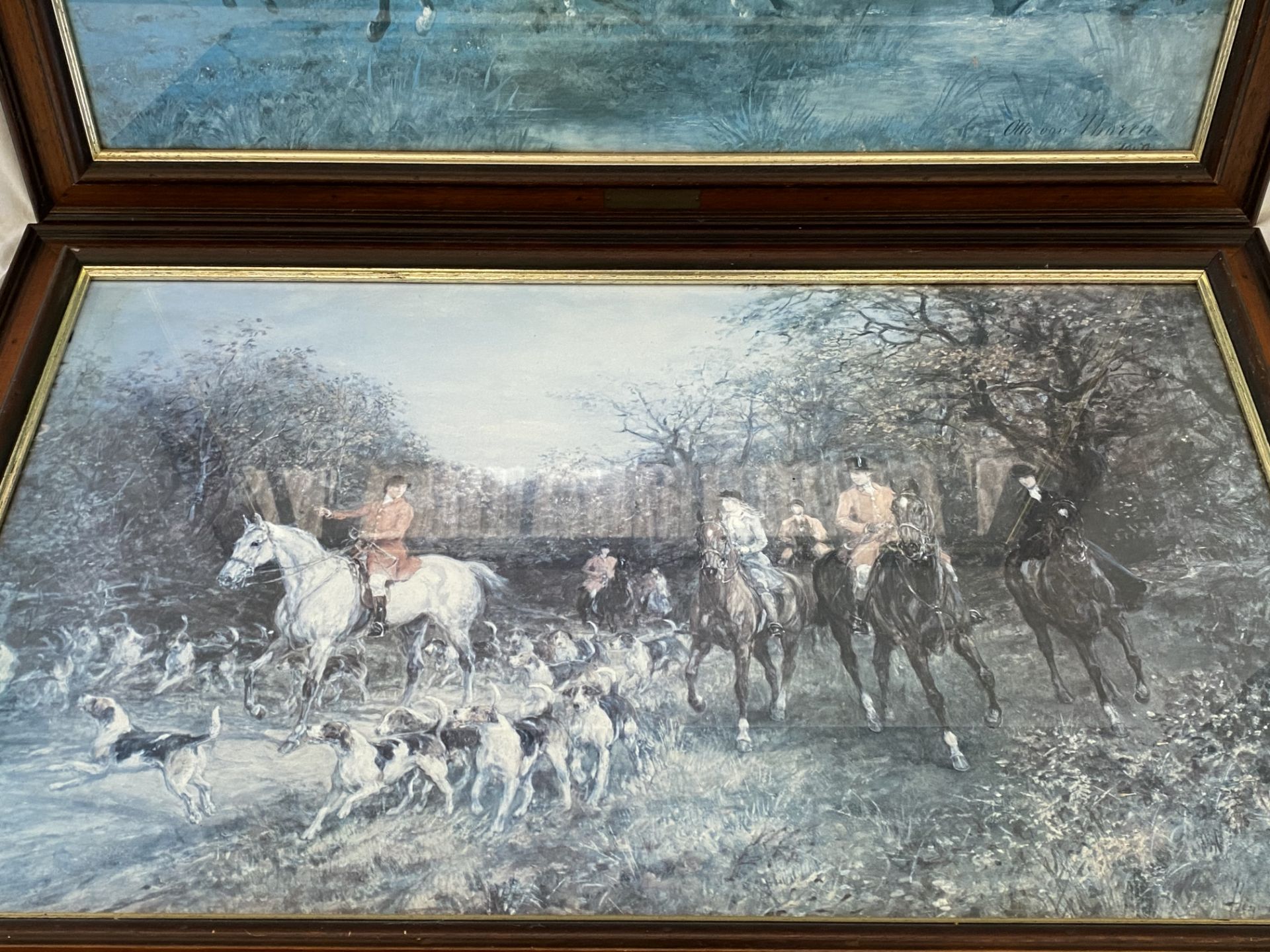 Framed and glazed hunting print by Heywood Hardy; together with a matching print of a Steeplechase - Image 3 of 5