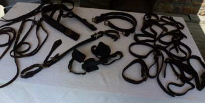 Oddments of leather harness