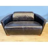 Leather art deco style settee
