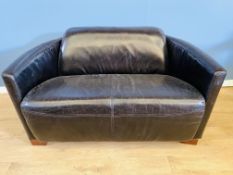 Leather art deco style settee