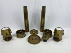 A collection of WW1 and WWII trench art