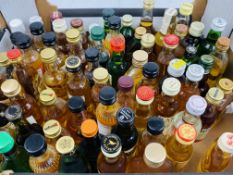 Collection of approximately 60 miniature spirits