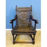 17th century oak armchair